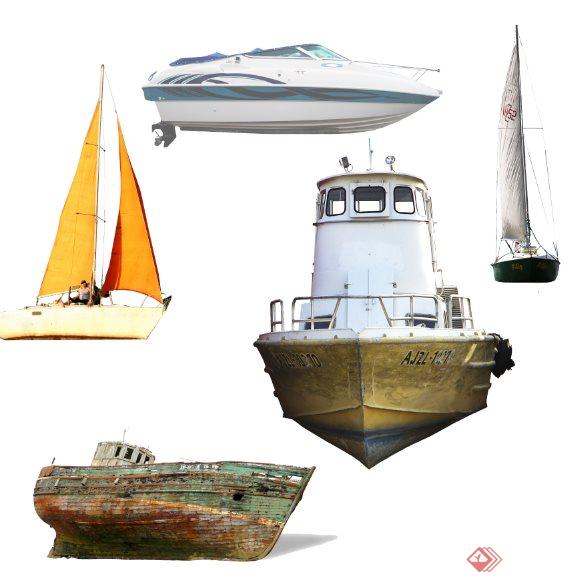 帆船、轮船、快艇ps素材(1)