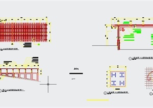 小区地下入口车库廊架设计CAD施工图