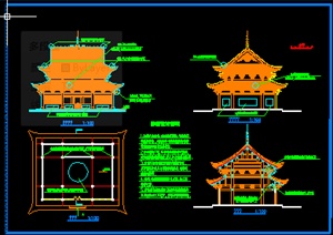 寺庙古建筑设计施工图