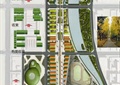 城市规划,河流景观,道路,体育馆,景观树