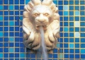 喷泉水景,狮子,动物雕塑,马赛克砖
