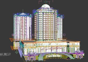 某多层商住房建筑设计3DMAX模型