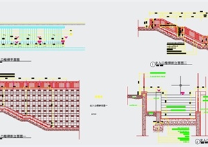某景观入口楼梯设计CAD详图