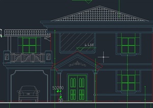某欧式三层双拼别墅建筑设计CAD施工图