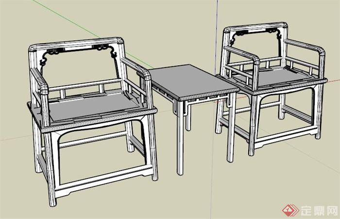 中式家具、陈设su模型(4)