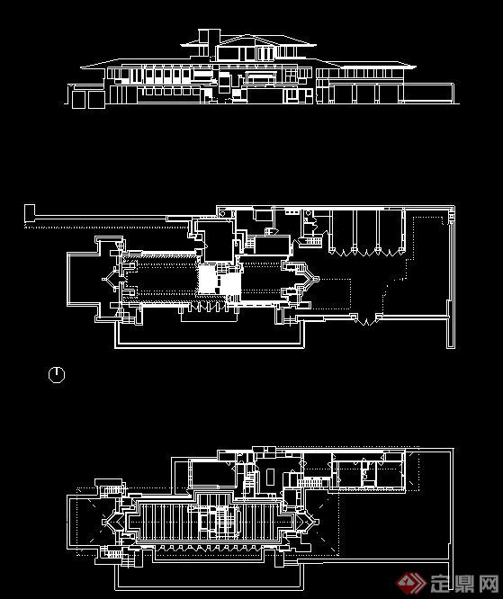 某两层欧式罗宾别墅建筑设计CAD图(2)
