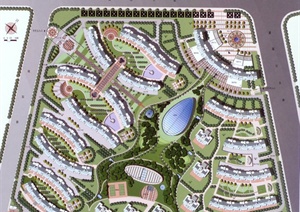 某现代城市金海花园小区规划jpg格式文本（含效果图）