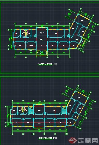 某欧式社区服务中心建筑设计CAD图与JPG效果图(4)