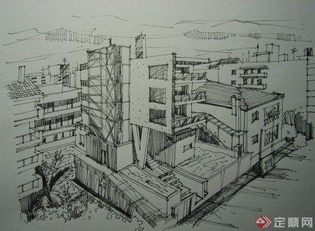 多张手绘建筑方案JPG图(1)