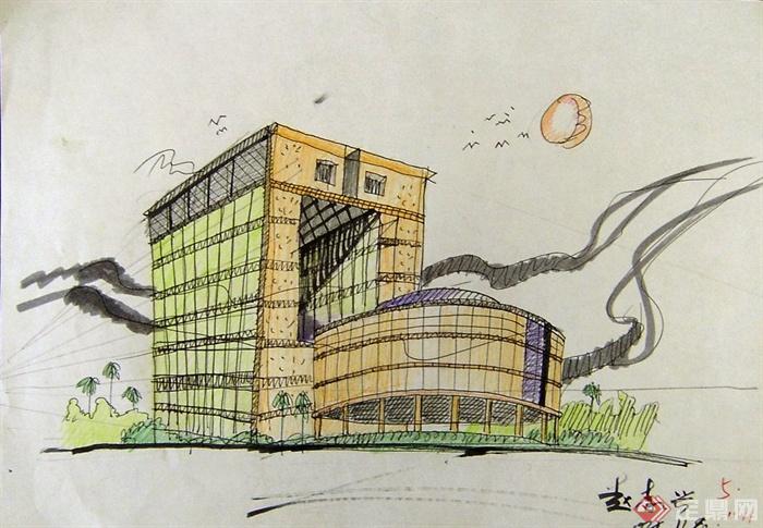 多张手绘建筑方案JPG图(5)