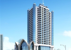现代多栋高层酒店公寓建筑设计3DMAX模型（JPG效果图）
