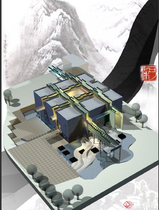古典中式四合院建筑设计PDF图(3)
