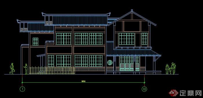 日式风格别墅建筑设计方案图(1)