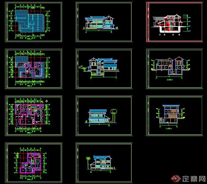 日式风格别墅建筑设计方案图(4)