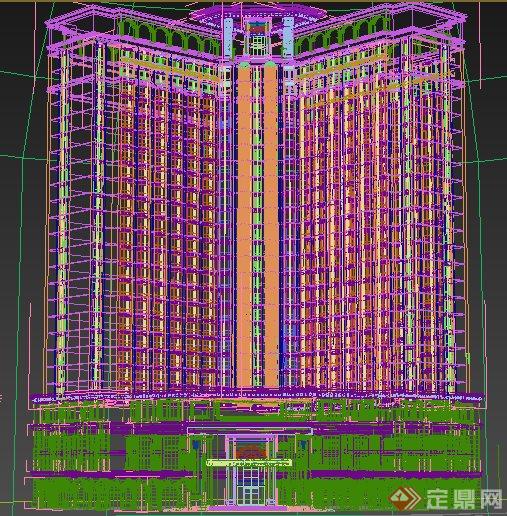 欧式酒店建筑设计3dmax模型(2)