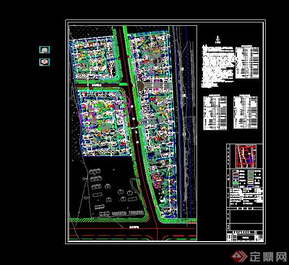 某现代小区规划设计CAD总图(1)