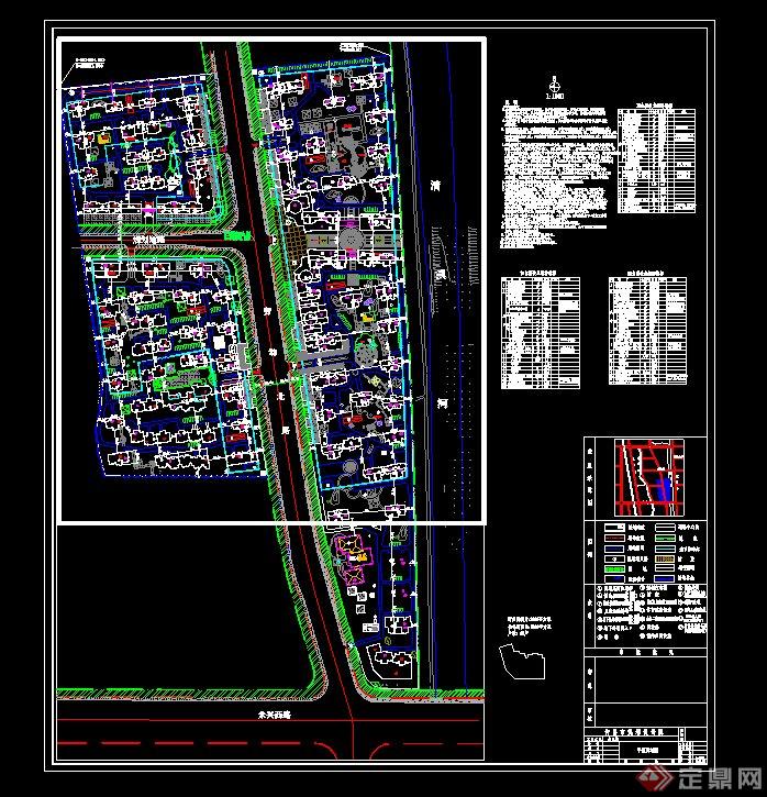 某现代小区规划设计CAD总图(3)
