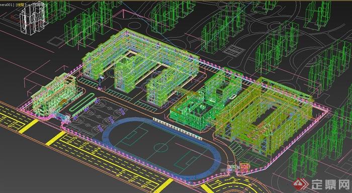 某简欧风格多层学校建筑设计3DMAX模型（JPG效果图）(5)