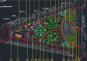某广场植物配置设计CAD布置图