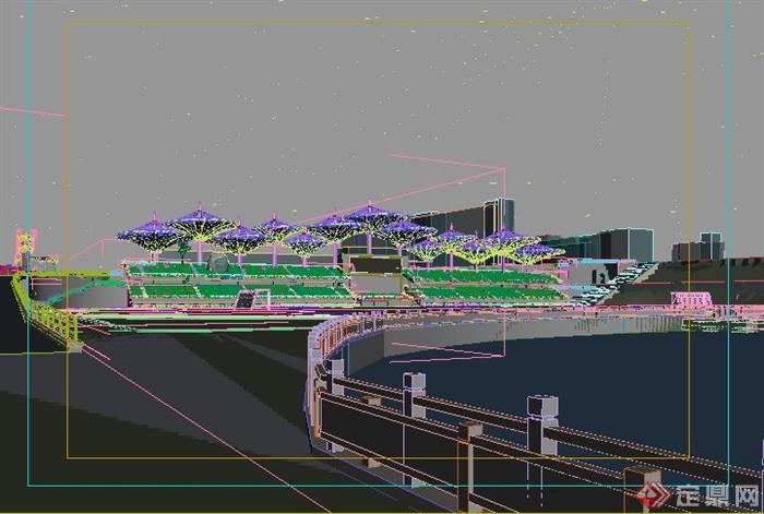 体育广场看台3dmax模型（带效果图）(5)