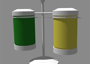 9款不同风格的垃圾桶设计SU(草图大师)模型