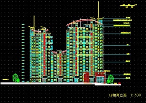 现代高层住宅建筑设计cad方案