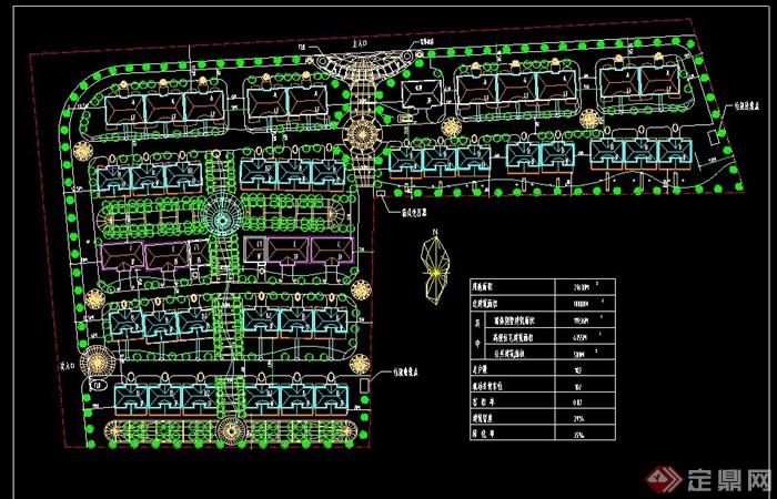 某别墅区建筑规划CAD总图方案设计(1)