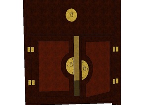 室内中式柜子设计SU(草图大师)模型