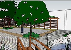 某别墅住宅区庭院景观规划设计SU(草图大师)模型