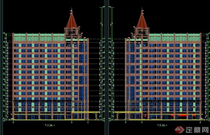 某简欧风格高层酒店建筑设计CAD施工图(1)