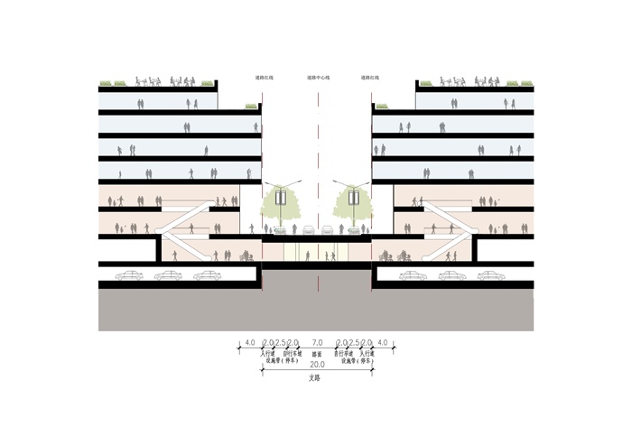 国外风格街道剖面设计PSD图1
