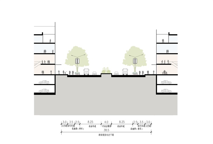 国外风格街道剖面设计PSD图2