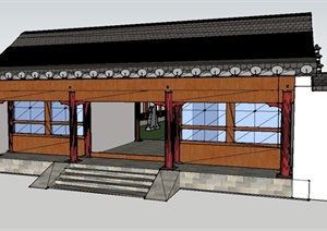 古典中式四合院住宅建设计SU(草图大师)模型