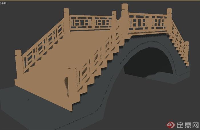 园林景观节点拱桥设计3DMAX模型(1)