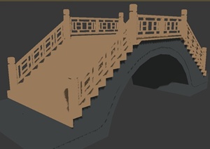 园林景观节点拱桥设计3DMAX模型