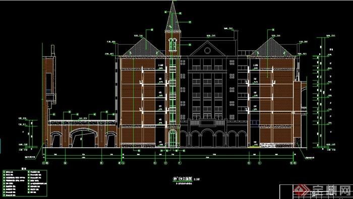 英伦风格教学楼建筑设计施工图(2)