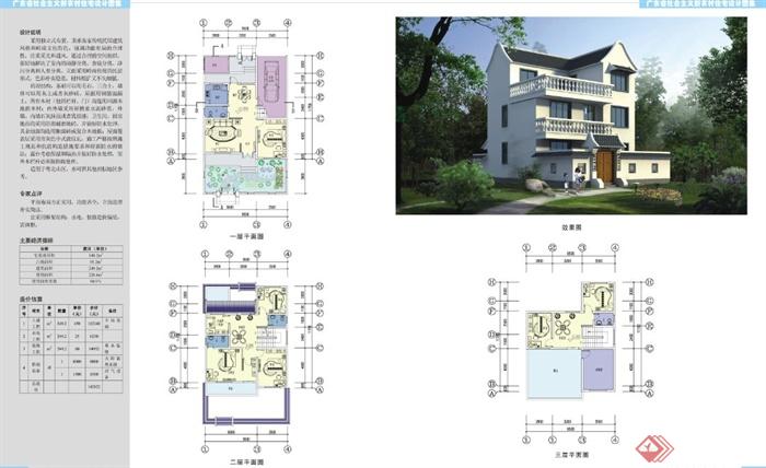 现代中式三层别墅建筑设计JPG方案图(2)