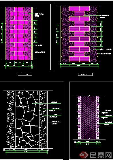 多款青砖园路铺装设计CAD详图(1)