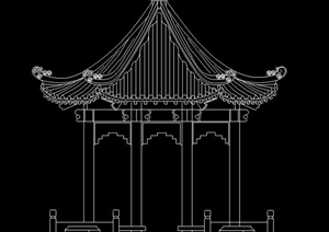 古典中式六角亭设计CAD详图
