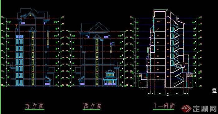 某简欧小高层住宅建筑设计方案图(3)