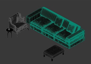现代室内沙发组合设计3DMAX模型