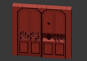 室内酒柜设计3DMAX模型