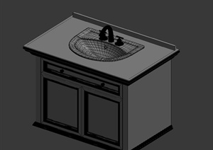 室内浴室柜设计3DMAX模型