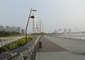 道路景观,栏杆,路灯,滨江大道