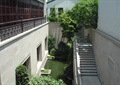 楼梯,石栏杆,水池景观,景观树
