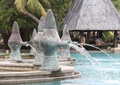 雕塑喷泉,喷泉水景,凉亭,景观水池