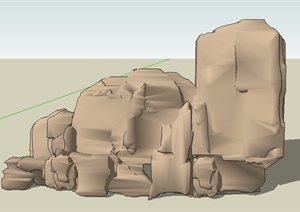 园林景观节点假山、石头 设计SU(草图大师)模型