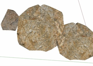 67种石头设计SU(草图大师)模型