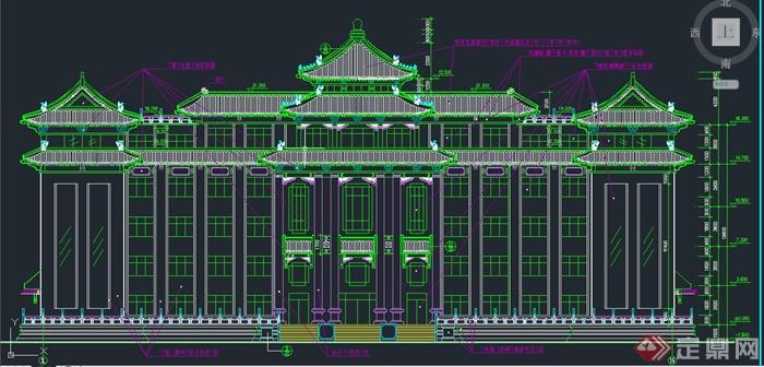 古典中式五层办公楼建筑设计CAD详图(1)