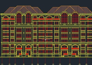 某欧式多层联排住宅建筑设计CAD详图